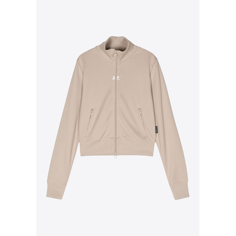 Zip-Up Interlock Track Jacket Beige wrtwstd_XS