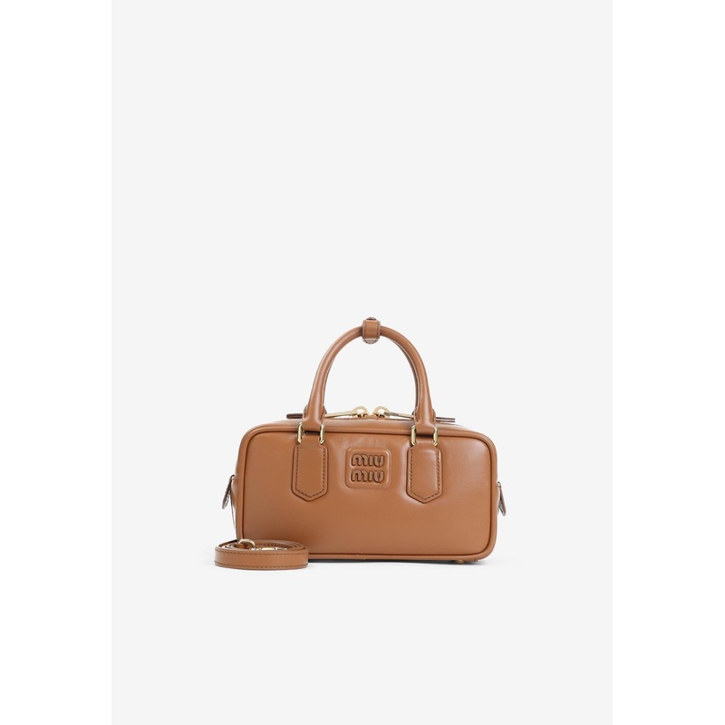 Arcadie Calf Leather Handbag Cognac Onesize