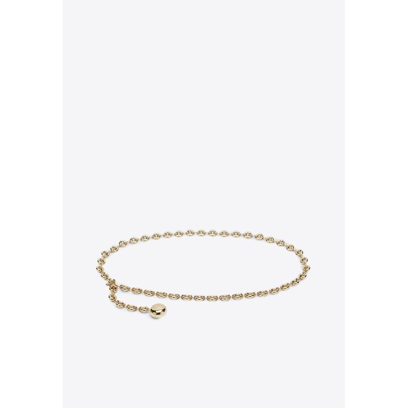 Donut Chain Belt with Engraved-Anagram Gold 75
