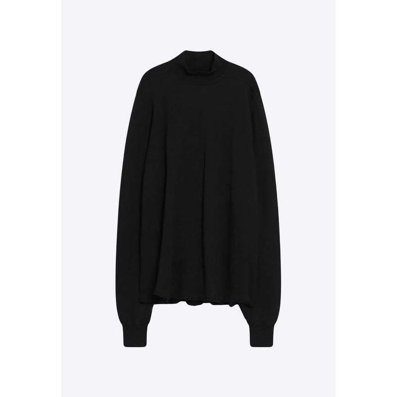 Mock-Neck Sweatshirt with Open Back Black mrtwstd_S