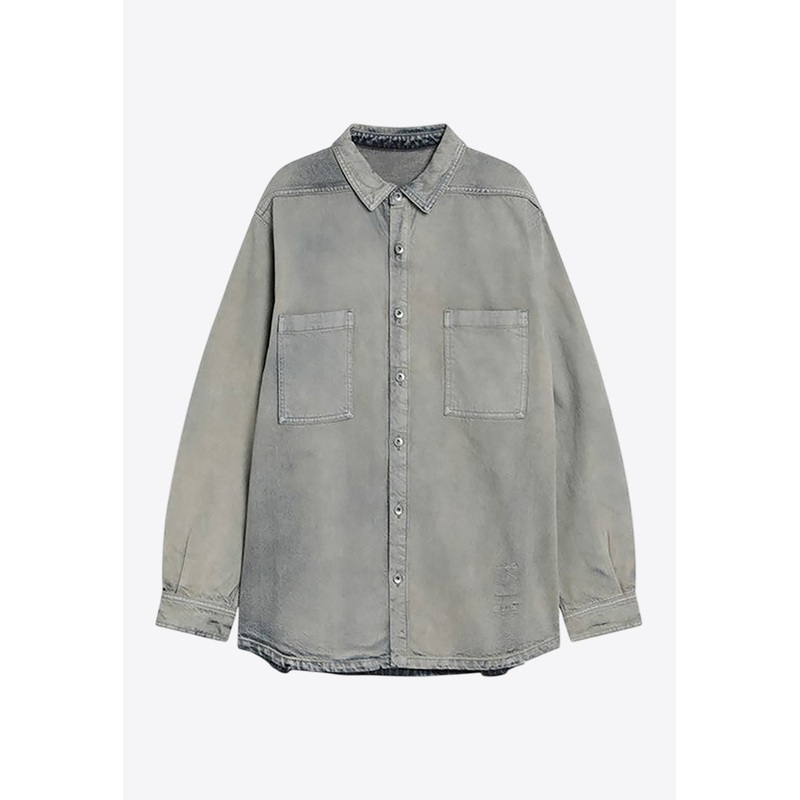Oversized Vintage Denim Shirt Blue mrtwstd_S