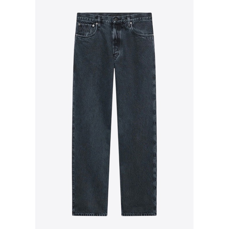 Straight-Leg Over-Dyed Jeans Blue mrtwbottoms_31