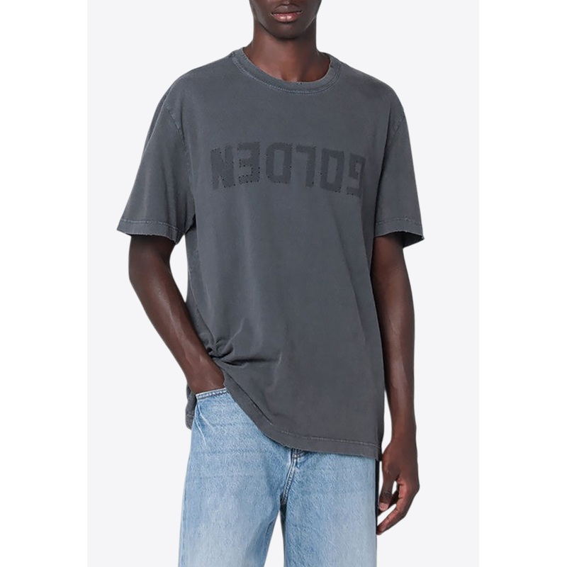 Vintage-Effect Logo T-shirt Gray mrtwstd_S