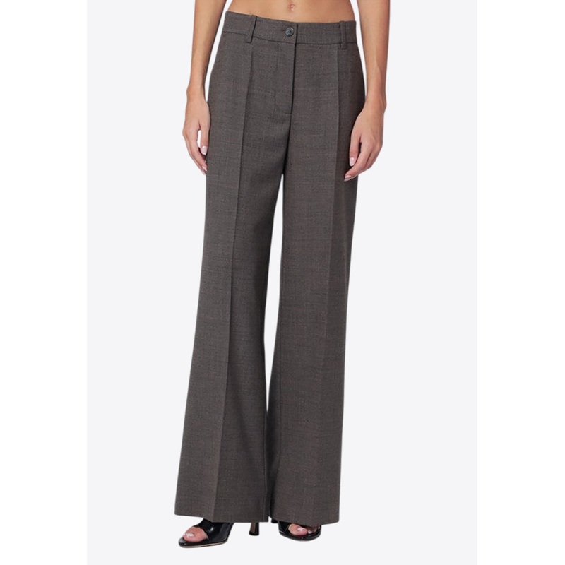 Wide-Leg Wool-Blend Tailored Pants Gray wrtwstd_XS