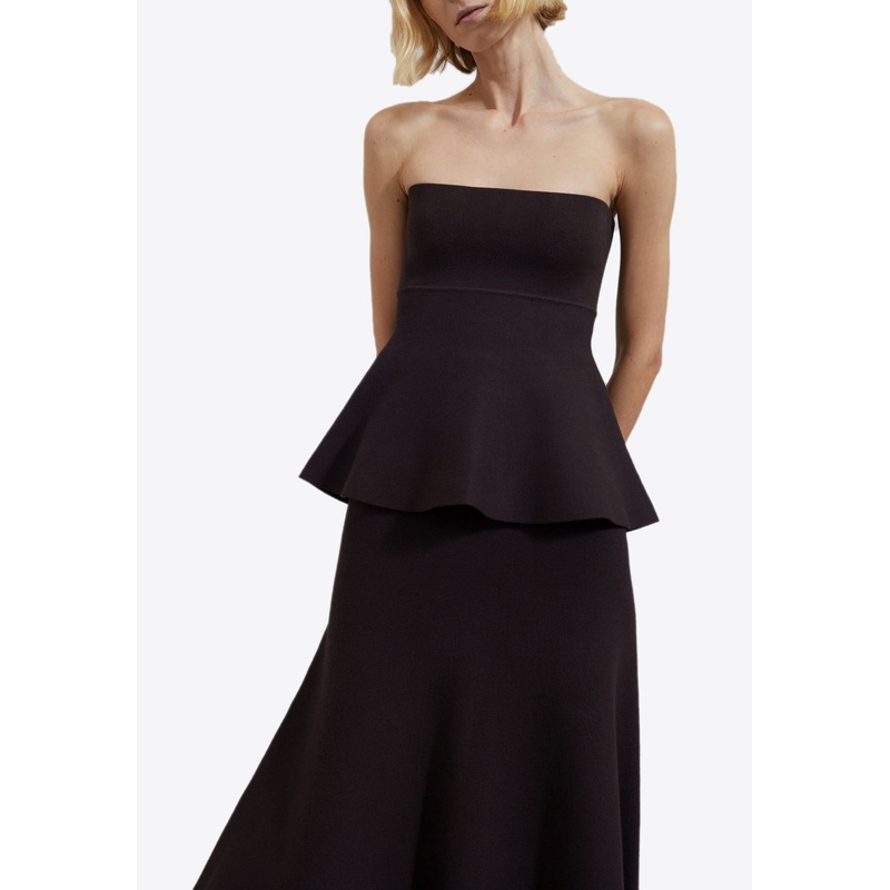 Agathe Strapless Knitted Top Purple wrtwstd_XS
