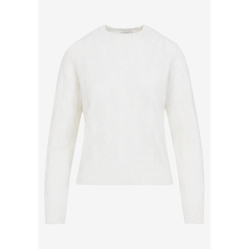 Alpaca Braid Sweater White wrtwit_IT 38