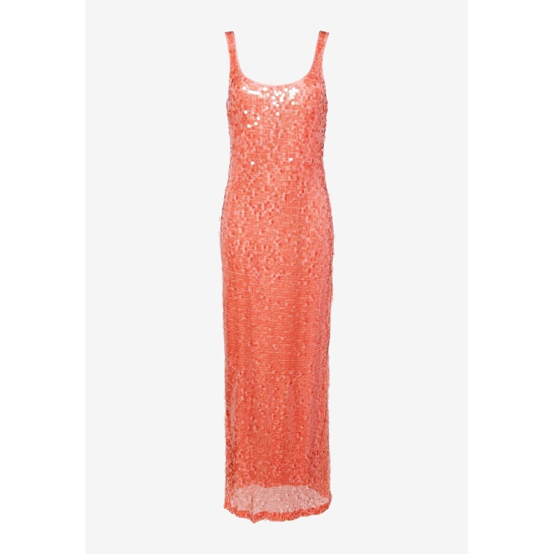 Bex Sequined Maxi Dress Coral wrtwuk_UK 6