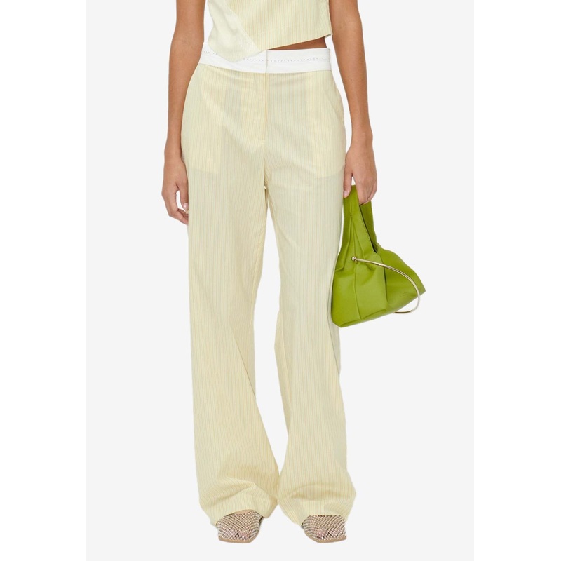 Bibbi Striped Wide-Leg Pants Yellow wrtwstd_S