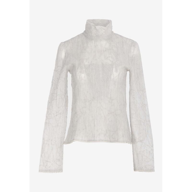 Sabhy Embroidered Sheer Top Ivory wrtwstd_S