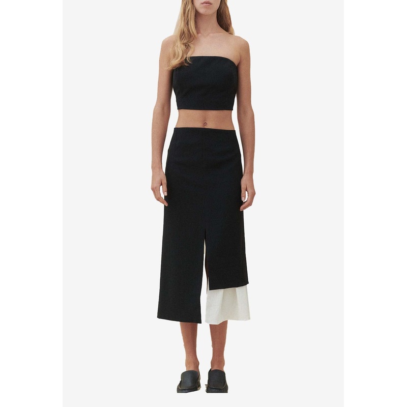 Treviso Layered Midi Skirt Black wrtwuk_UK 4
