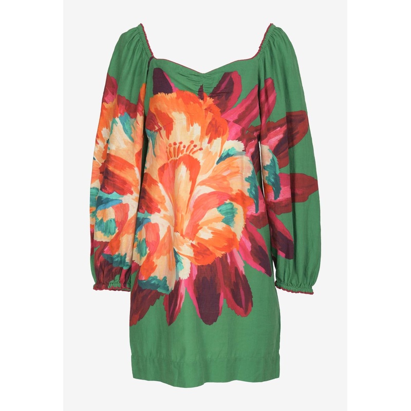 Tropicart Floral Mini Dress Green wrtwstd_S