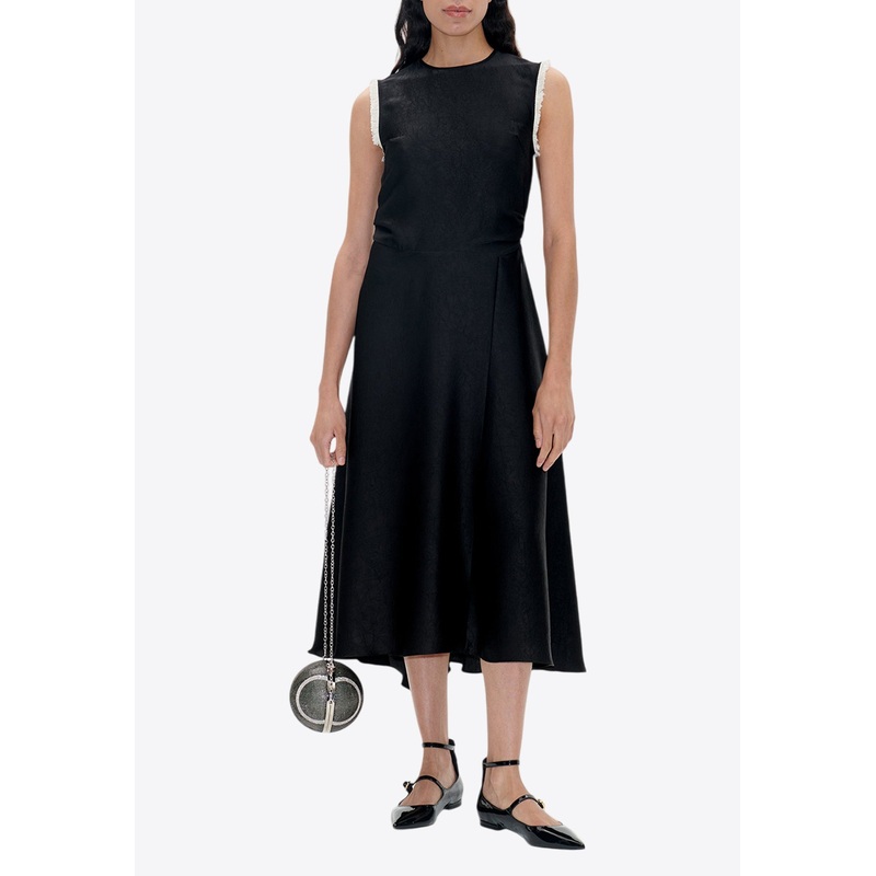 Atina Asymmetrical Midi Dress Black wrtwuk_UK 8