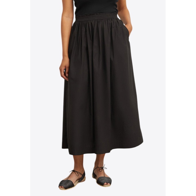 Dagny A-line Midi Skirt Black wrtwuk_UK 6