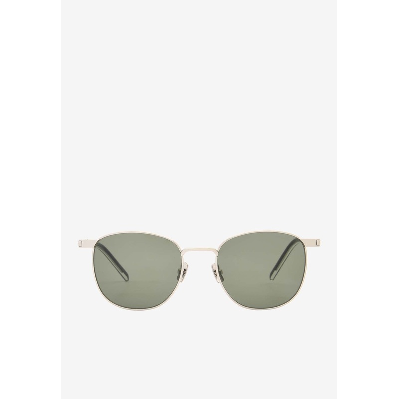 Square-Framed Logo Sunglasses Gray Onesize