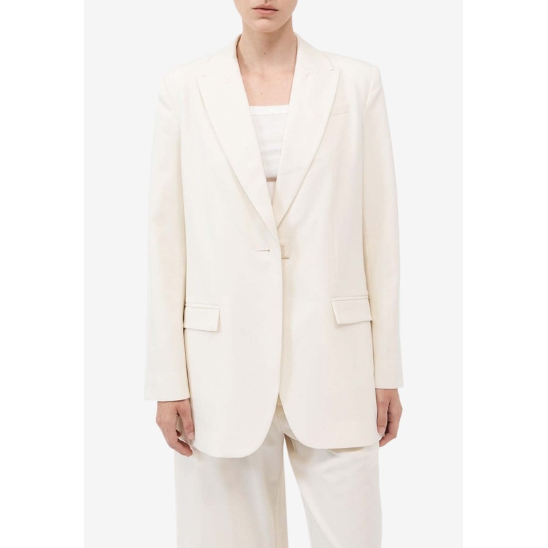 Wool Tailored Blazer Cream wrtwstd_XS