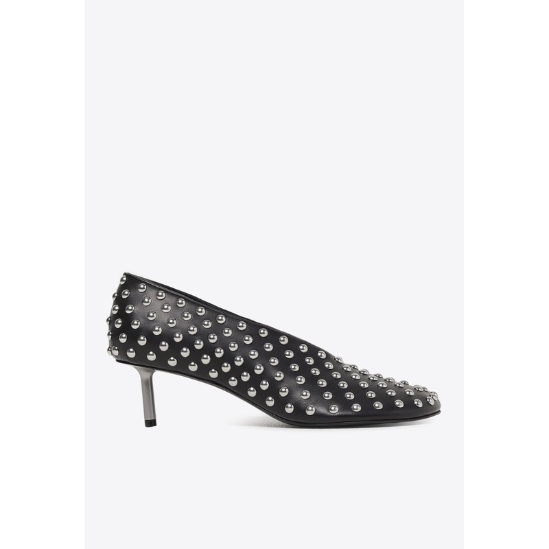 50 Studded Leather Pumps Black wshoeseu_EU 38