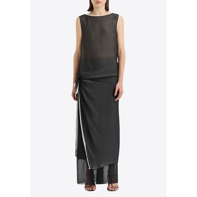 Adrienne Layered Cover-Up Dress Black wrtwuk_UK 8
