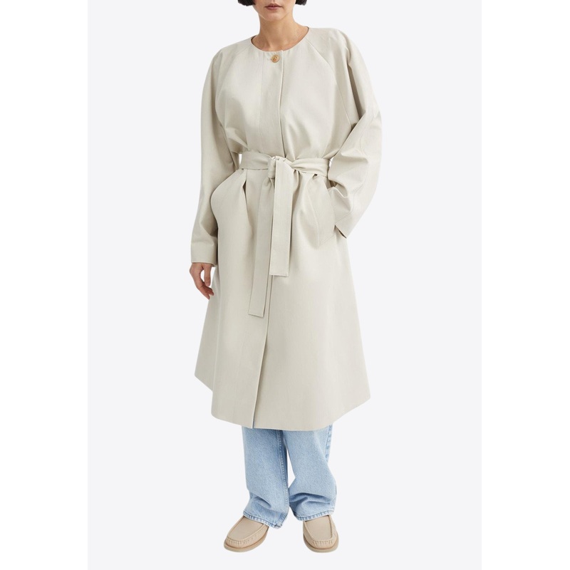 Bayville Belted Coat Light Beige wrtwuk_UK 8