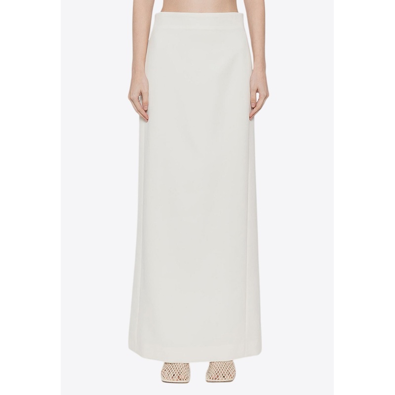 Column Wool Maxi Skirt White wrtwstd_XS