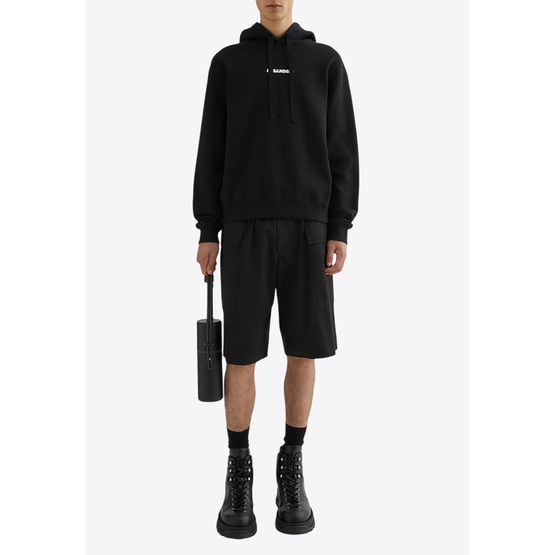 Logo Print Hooded Sweatshirt Black mrtwstd_M