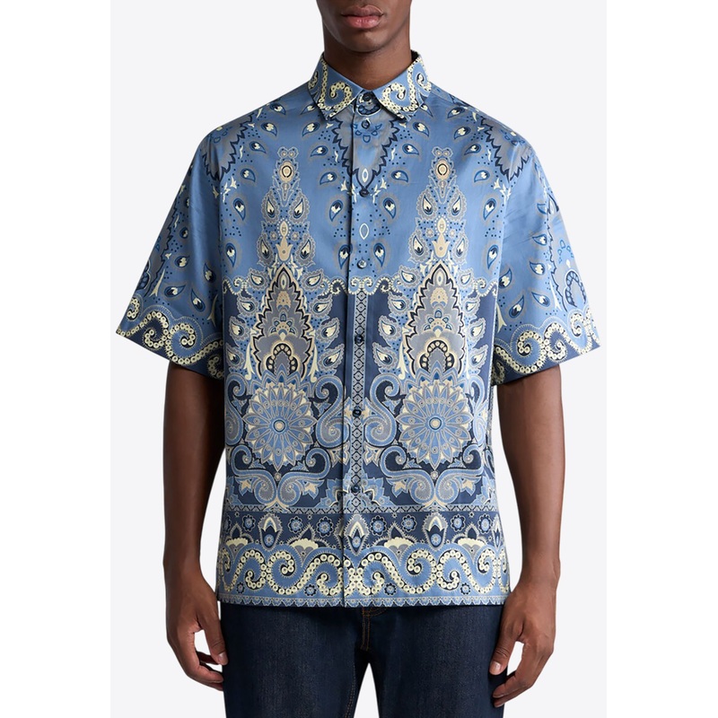 Paisley Print Short-Sleeved Shirt Multicolor mrtwstd_S