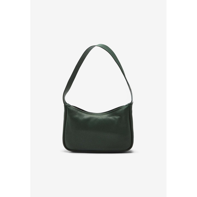90s Petit Leather Shoulder Bag Green Onesize