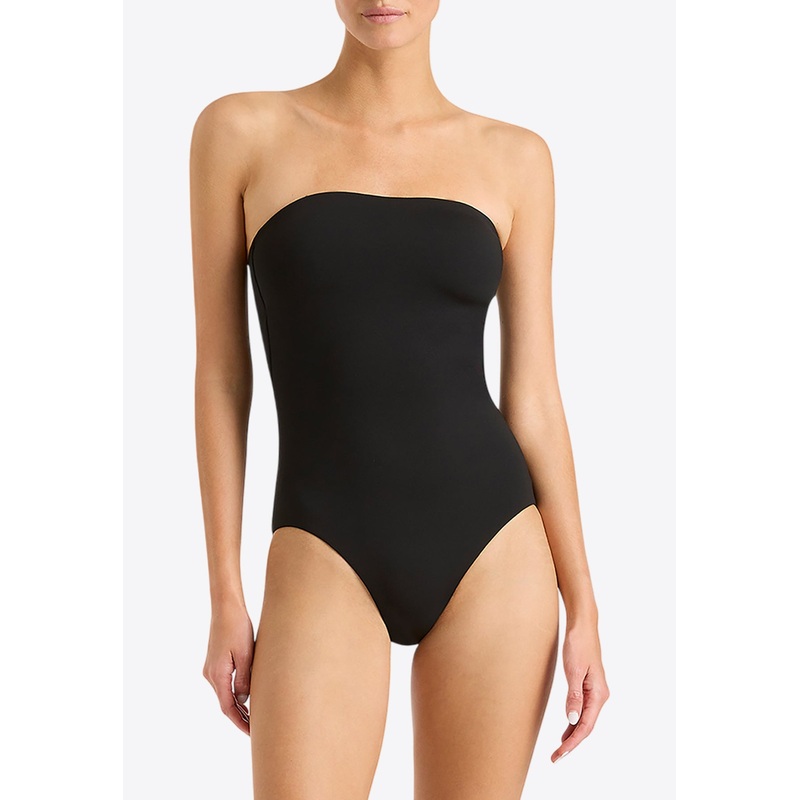 Alba Strapless One-Piece Swimsuit Black wrtwstd_XS