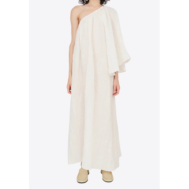 Brooke One-Shoulder Maxi Dress White wrtwuk_UK 4