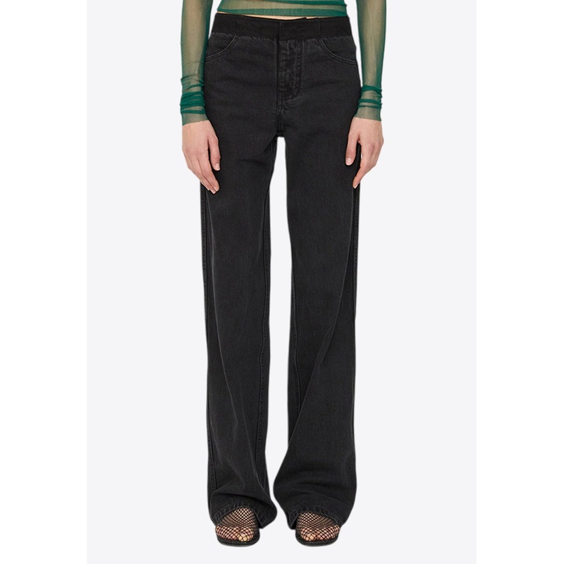 Deconstruct Wide-Leg Jeans Black wrtwuk_UK 10