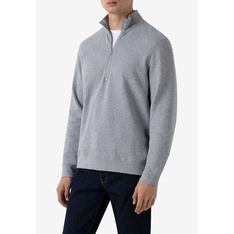 Loopback Half-Zip Sweatshirt Gray mrtwstd_S