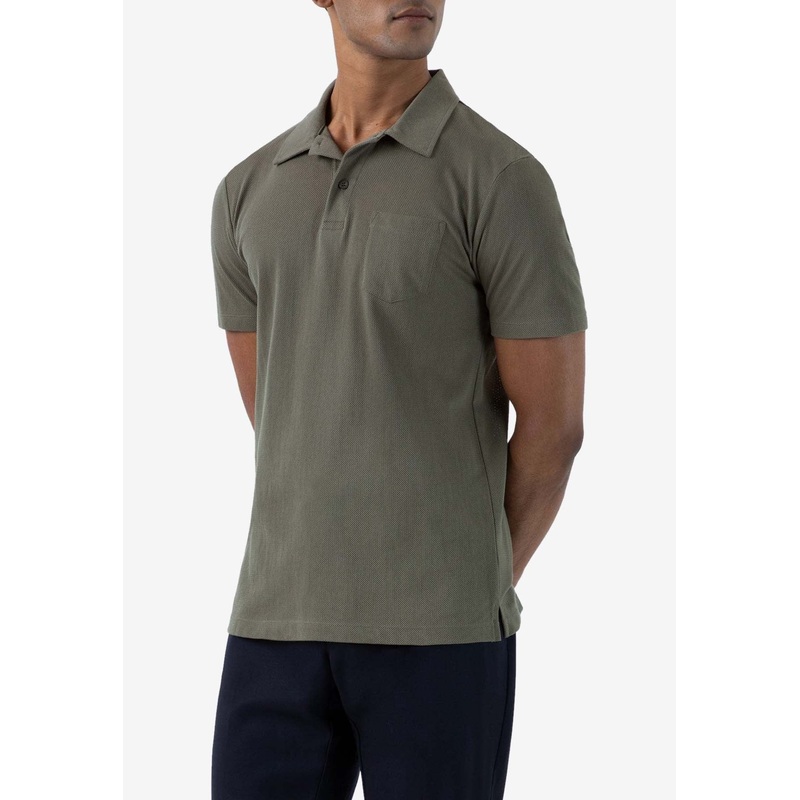Riviera Short-Sleeved Polo T-shirt Khaki mrtwstd_S