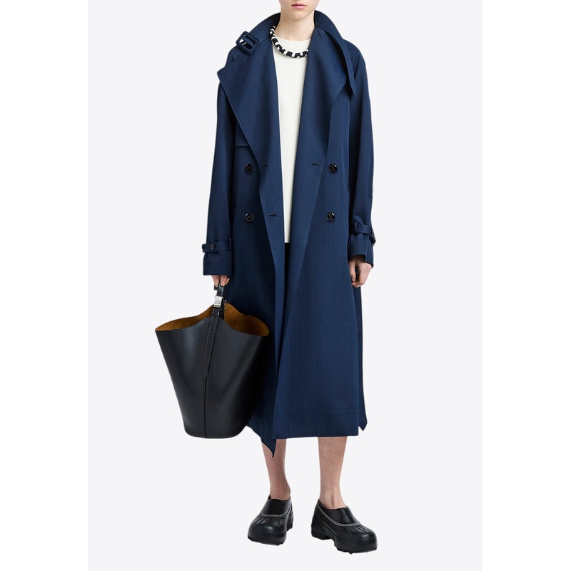 Sabina Double-Breasted Coat Blue wrtwuk_UK 8
