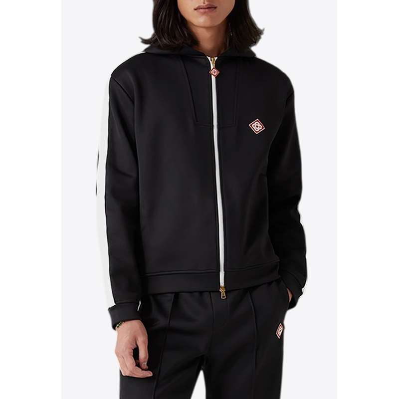 Scuba Zip-Up Hooded Sweatshirt Black mrtwstd_S