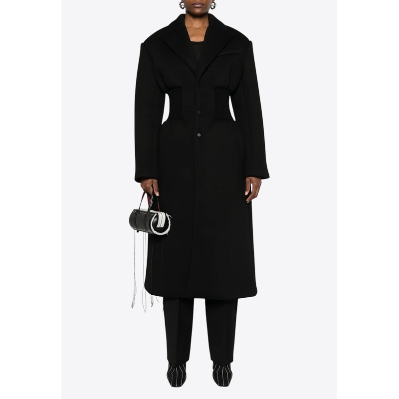 Single-Breasted Bonded Coat Black wrtwstd_S