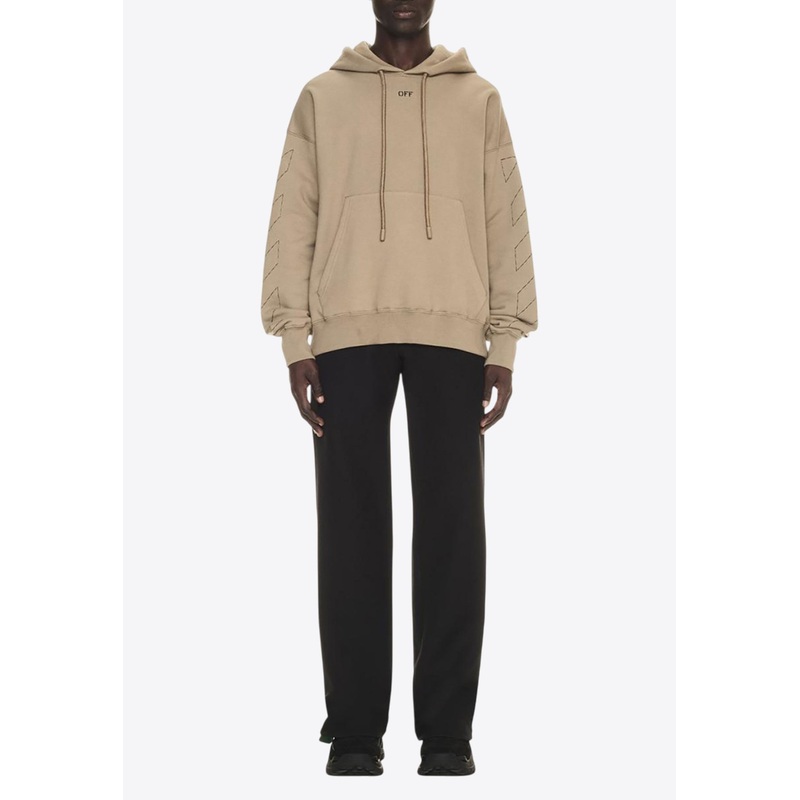 Stitch Arrow Skate Hooded Sweatshirt Beige mrtwstd_S