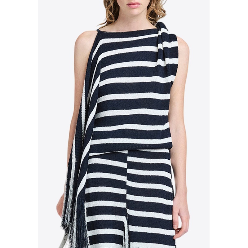 Yves Striped Top Navy wrtwstd_S