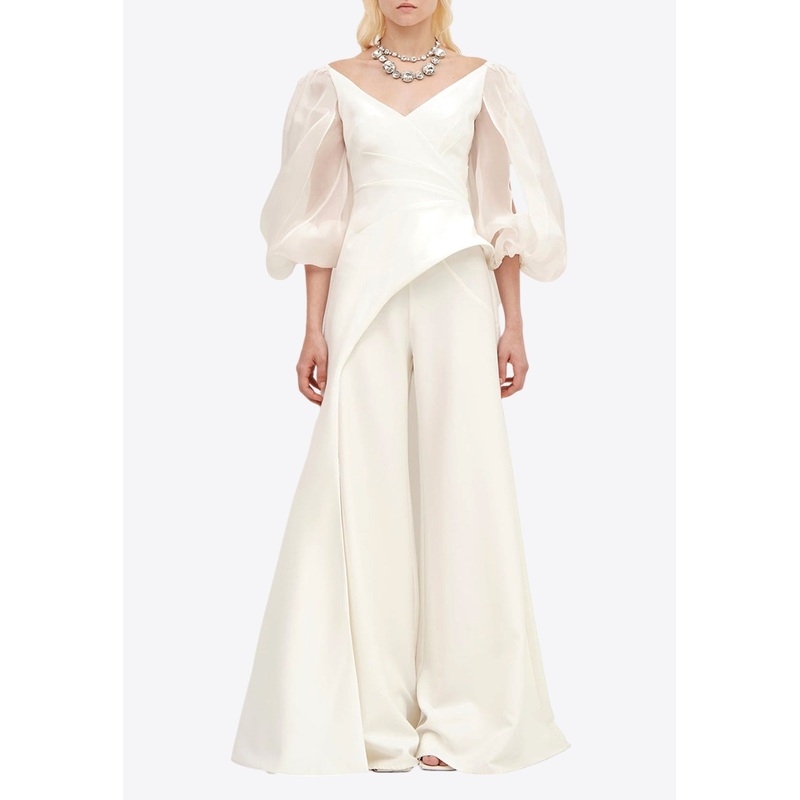 Zorni Wide-Leg Pants White wrtwit_IT 40