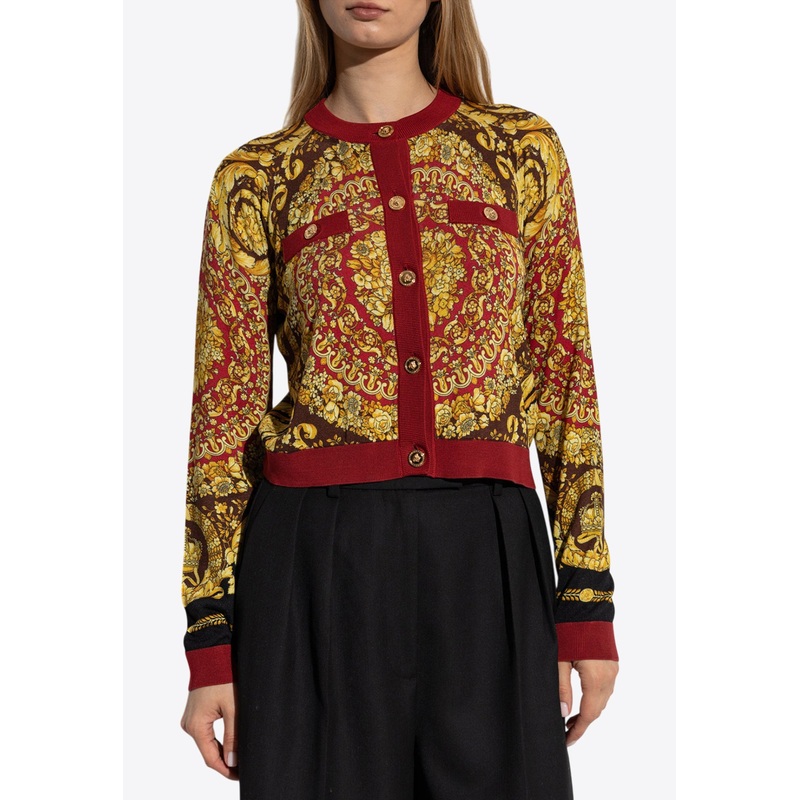 Barocco Silk Cardigan Multicolor wrtwit_IT 38