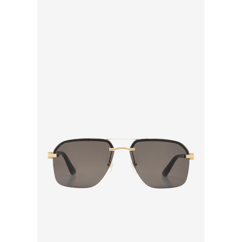 C-Allonge Aviator Sunglasses Gray Onesize