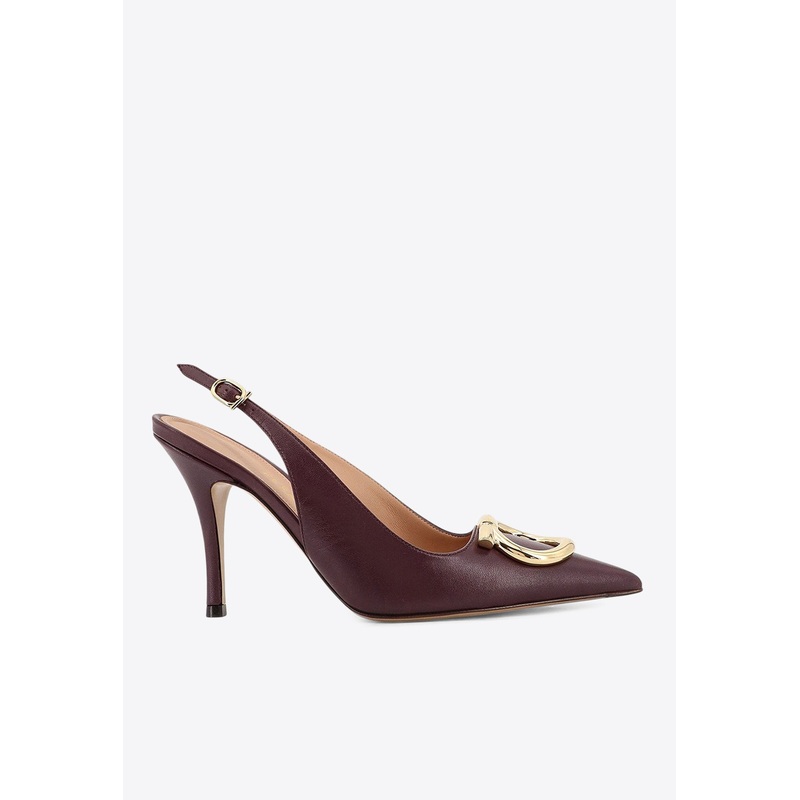 Sara 95 Leather Slingback Pumps Bordeaux wshoesus_US 5.5