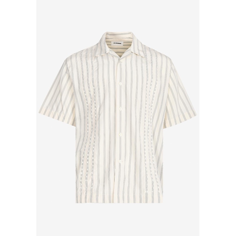 Short-Sleeved Stripe Shirt Beige mrtwshirtseu_EU 41
