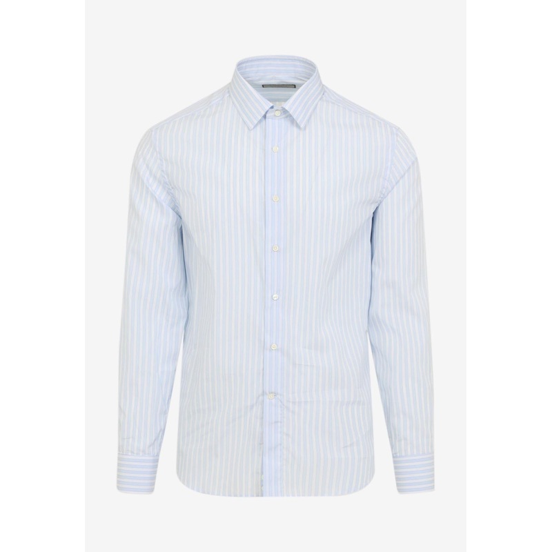 Striped Formal Shirt Blue mrtwshirtseu_EU 43