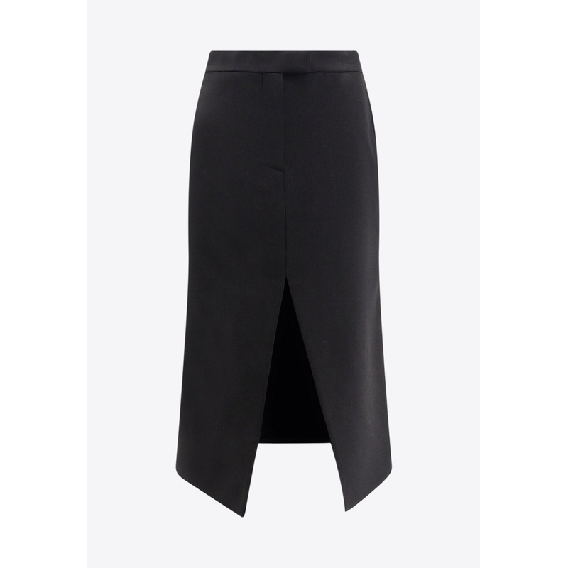 Wool Midi Skirt Black wrtwit_IT 40