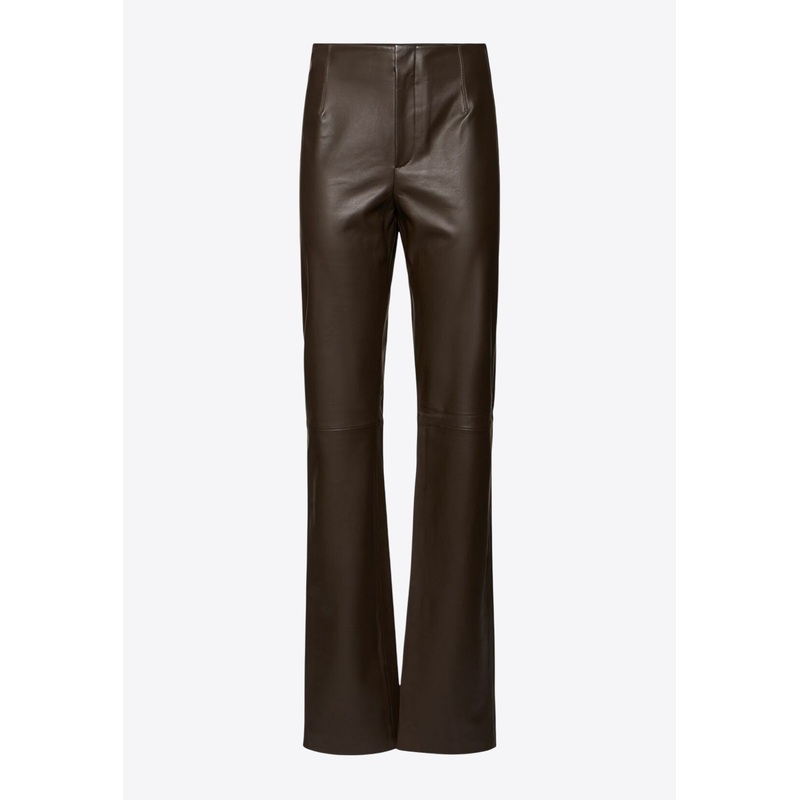 Ziggys Long Leather Pants Brown wrtwstd_XS