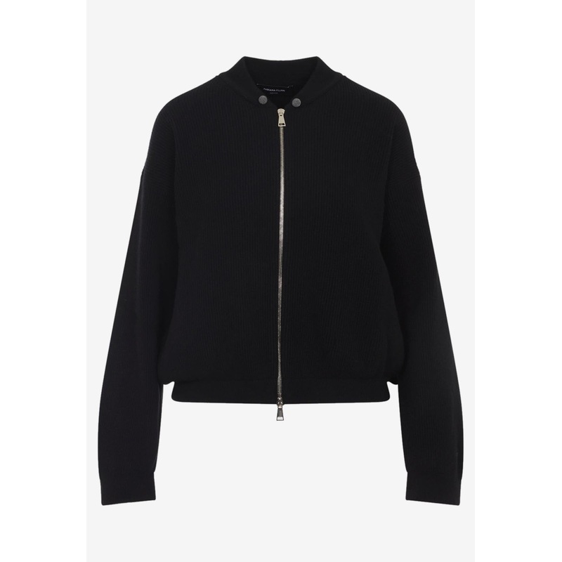 Zip-Up Virgin Wool Jacket Black wrtwit_IT 42