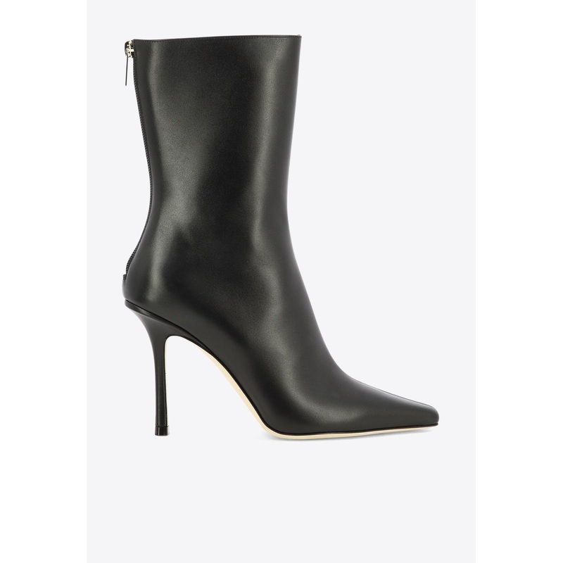Agathe 100 Ankle Boots in Calf Leather Black wshoeseu_EU 40