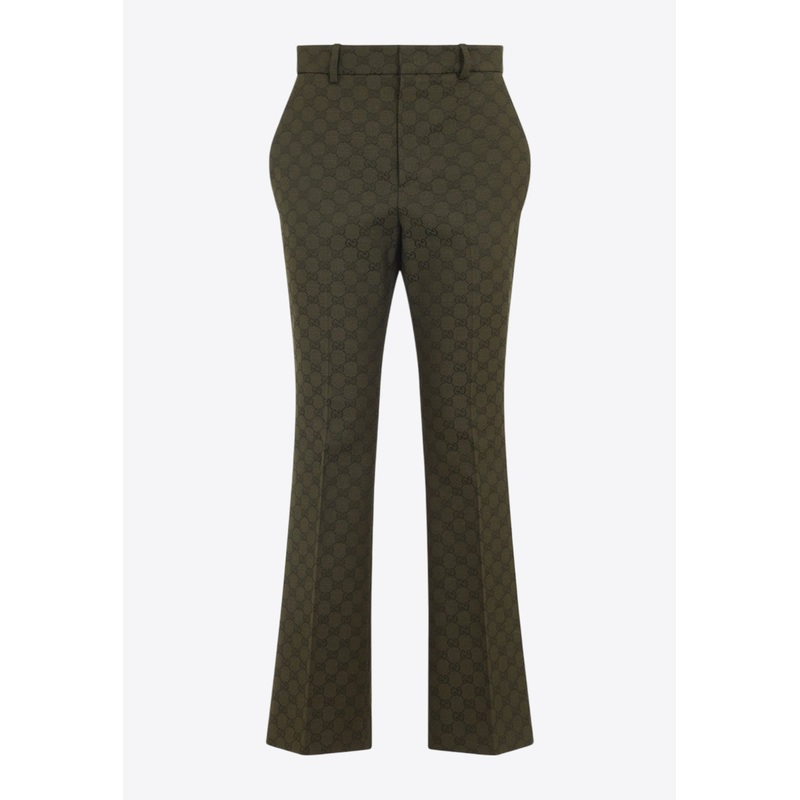 All-Over Logo Tailored Pants Green wrtwit_IT 38