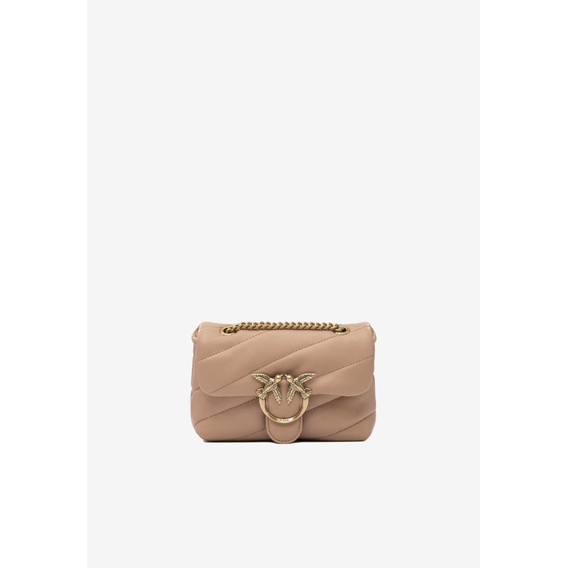 Baby Love Puff Maxi Quilt Leather Crossbody Bag Blush Onesize