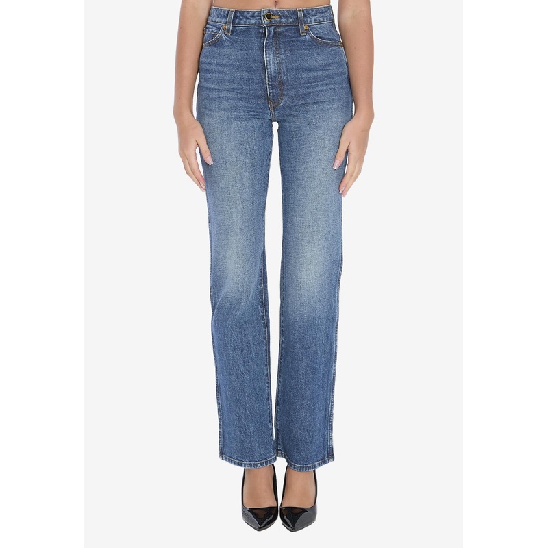 Danielle Straight-Leg Faded Jeans Blue wrtwbottoms_24