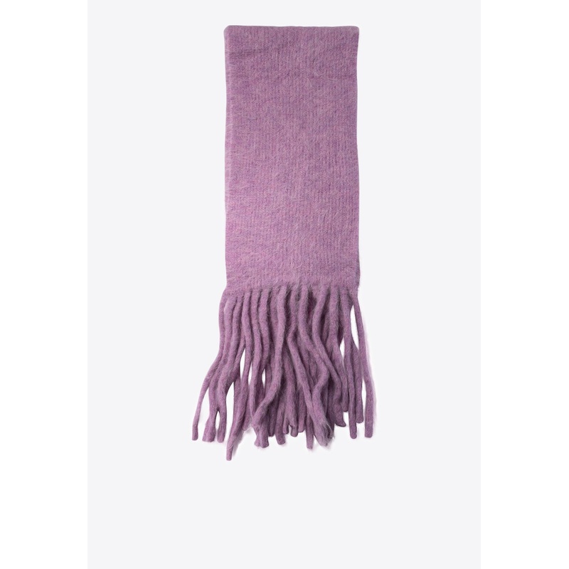 Fuzzy Ribbed Scarf Purple Onesize